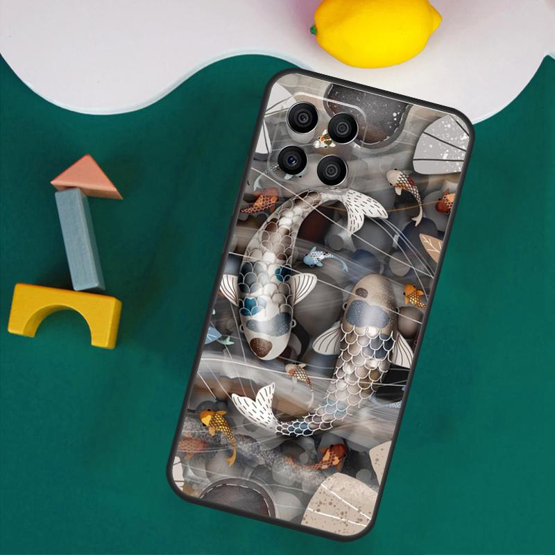 Чехол-рыбка Кои Инь-Ян для Honor Magic 7 5 6 Lite Honor 200 Pro 50 70 90 Lite X9a X8a X8 X9 X8b X9c X9b