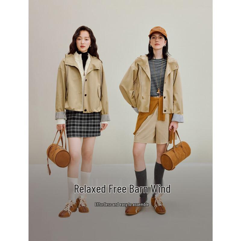 Inman Women's 2025 Autumn Outdoor Hooded Relaxed Jacket