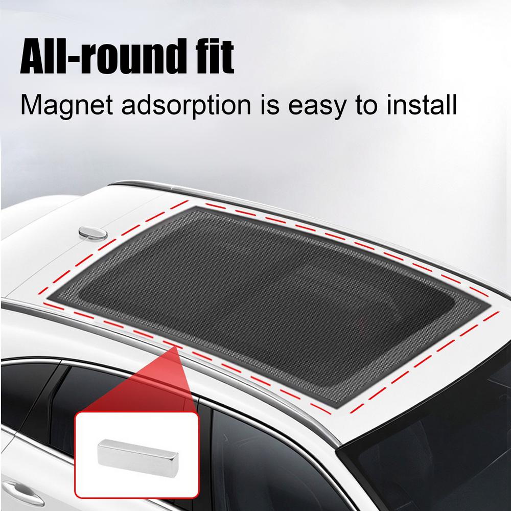 car Sunroof Cover Magnetic Breathable Car Sun Shade Anti-Fly Automotive Auxiliary Parts For Driving Sleeping Outdoor Camping