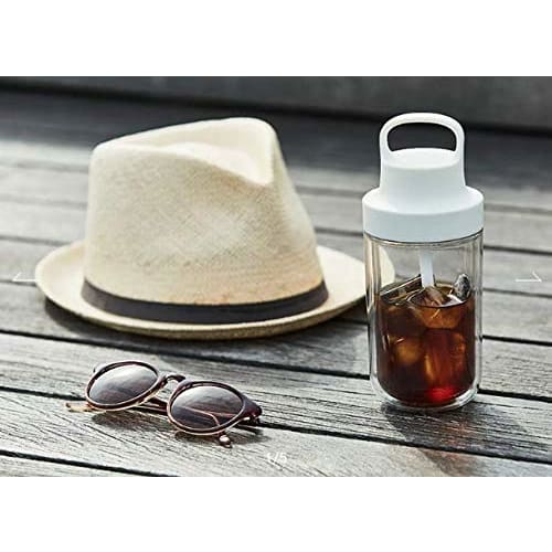 KINTO To-Go Bottle, 360ml, White, with Straw, Lightweight, Dishwasher Safe, Double Walled, 20061