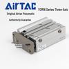 Трехосевые цилиндры AirTAC с направляющими штоками: Модели TCM16X60S, TCM16X70S, TCM16X75S.