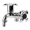 ABS Washing Machine Faucet Sink Basin Water Tap with Double Spout&Handle G1/2 Blossom Handle