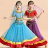 Girls Indian Embroidery Belly Dance Oriental Festival Skirt Suit Toddler Arab Dancing Fantasy Cosplay Outfit Dress UP Cloth