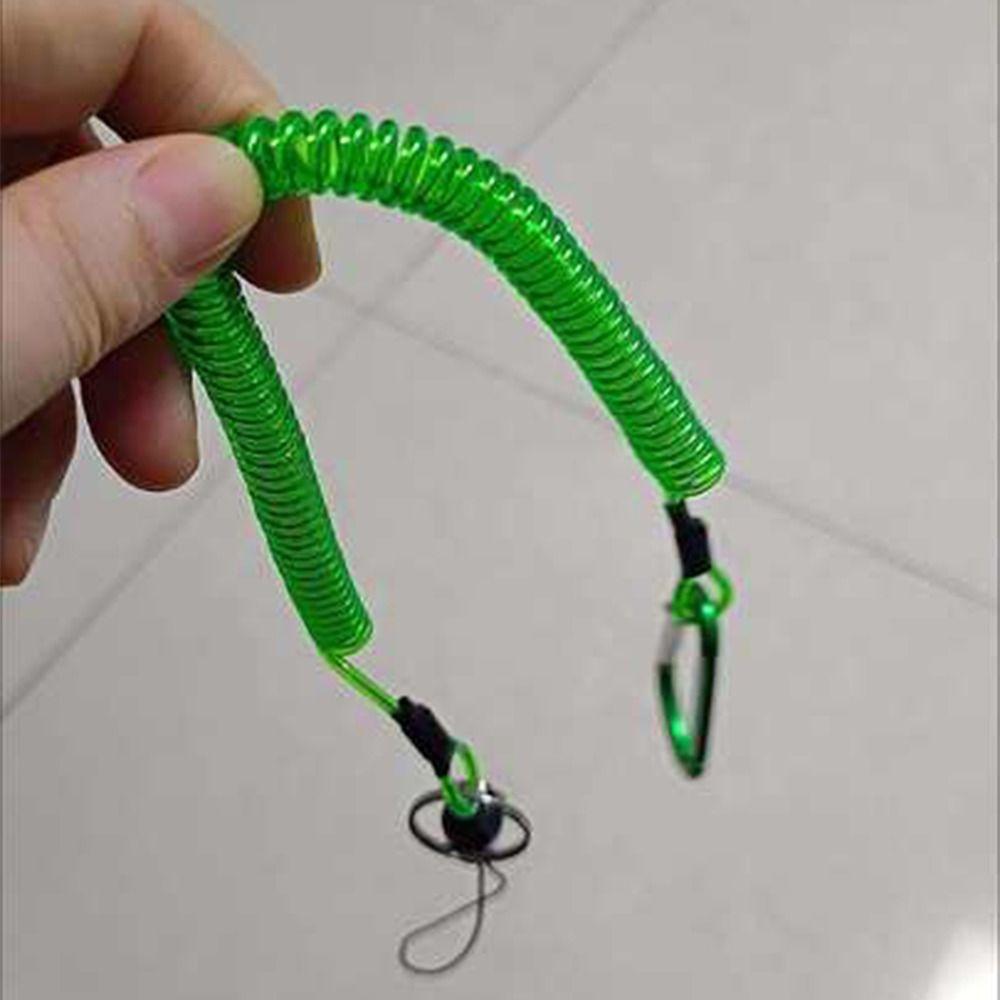 Tool Tether Hard Hat Lanyard Safety Rope Fishing Lanyards Spiral Coiled Lanyard Spring Elastic Rope