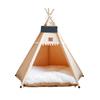 Washable Cat Teepee Tent with Thick Cushion Pet Tent Kennel Pet Bed Dog Tent Bed  Four Seasons