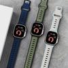 Спортивный двухцветный силиконовый ремешок для Apple Watch Band Ultra 2 49 мм 46 мм 42 44 45 мм браслет для Iwatch Series 10 9 8 7 6 SE 5 4 3