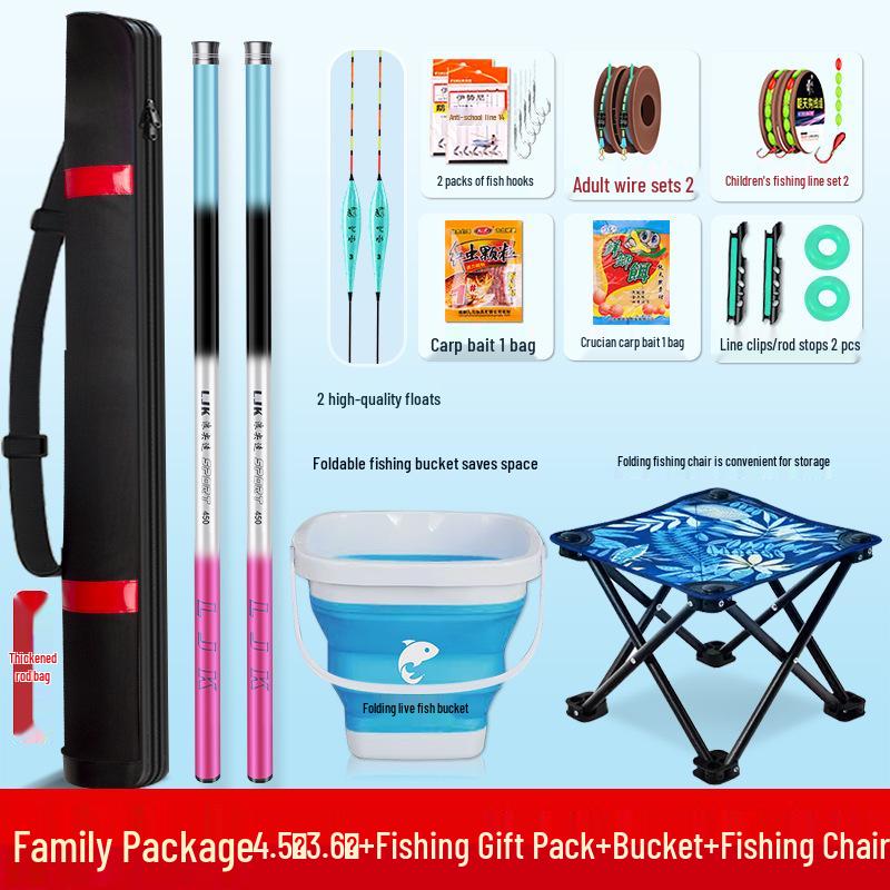 Compact Children's Fishing Rod Set: Lightweight Parent-Child Stream and Hand Rod