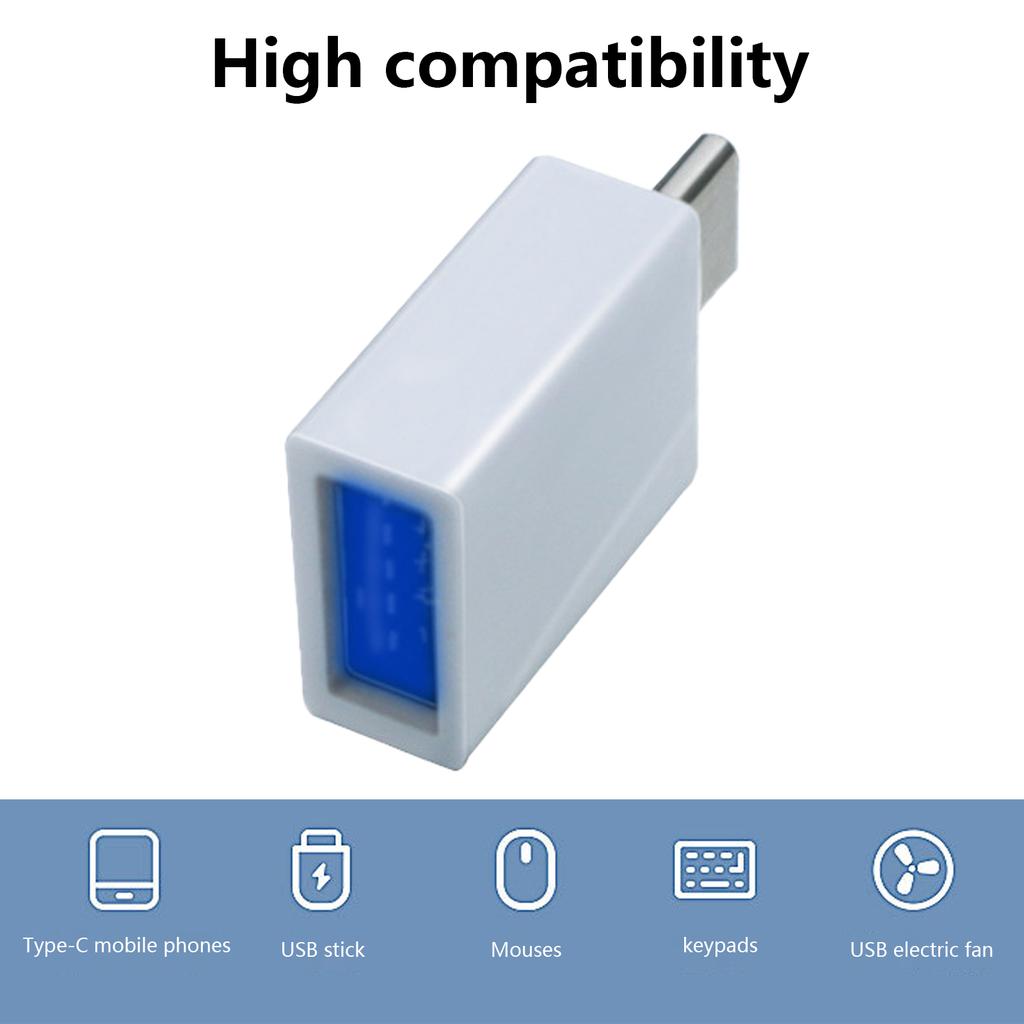 Адаптер OTG Type C Male to USB Female Быстрые и удобные преобразователи USB C to USB3.0 Поддержка передачи данных для нескольких устройств