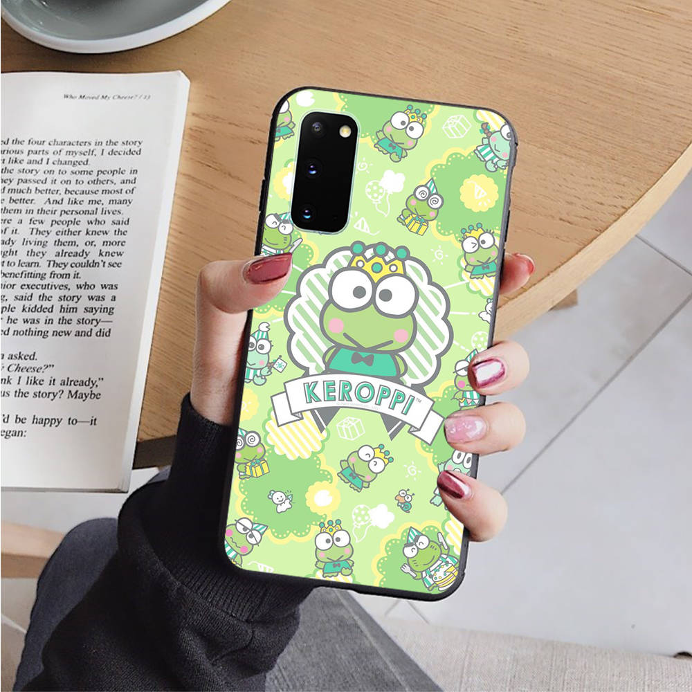 Чехол AH34 Keroppi Black для iPhone 16 15 Plus 14 13 12 11 Pro 8 7 6S SE 5S X XR XS Max Realme C30 C33 C31 9I Huawei Y8P Y9 Sofe Cover