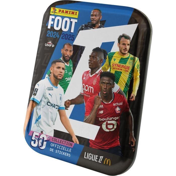 Металлическая коробка - PANINI - Футбол Лига 1 2024-2025 - McDonald's - 12 пакетиков - 84 наклейки