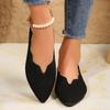 Women's Shoes 2024 Plus Size Knitted Women's Flats Elegant Daily Flats Women Pointed Toe Slip On Soft Bottom Outdoor Shoes Women