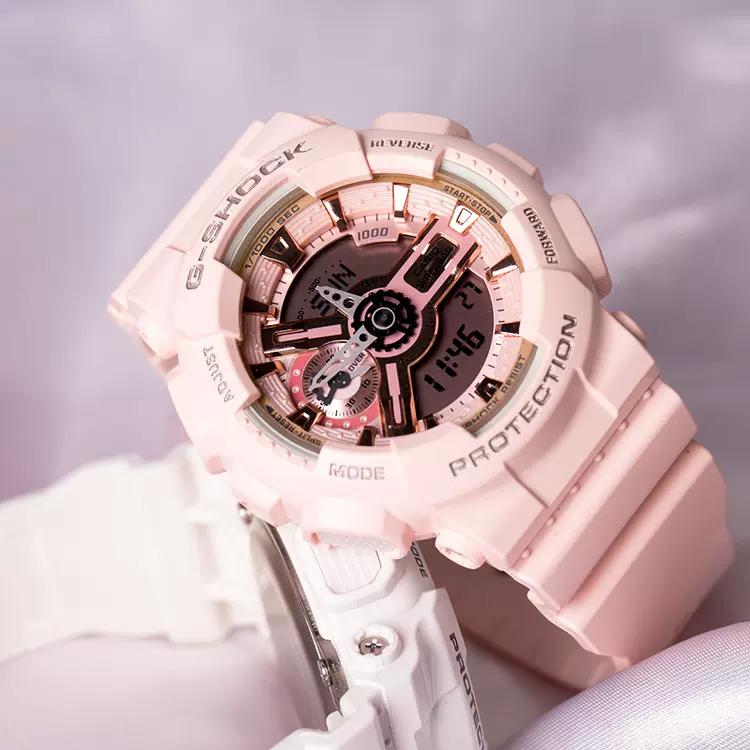 Casio Унисекс Серия Парных Наручных Часов Черные Часы AEQ-110BW-9A+GMA-S110MP-4A1