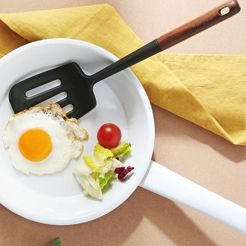 Katewaltz Easysilly Lunoa Net Flipper Wood Handle Silicone Cooking Utensils