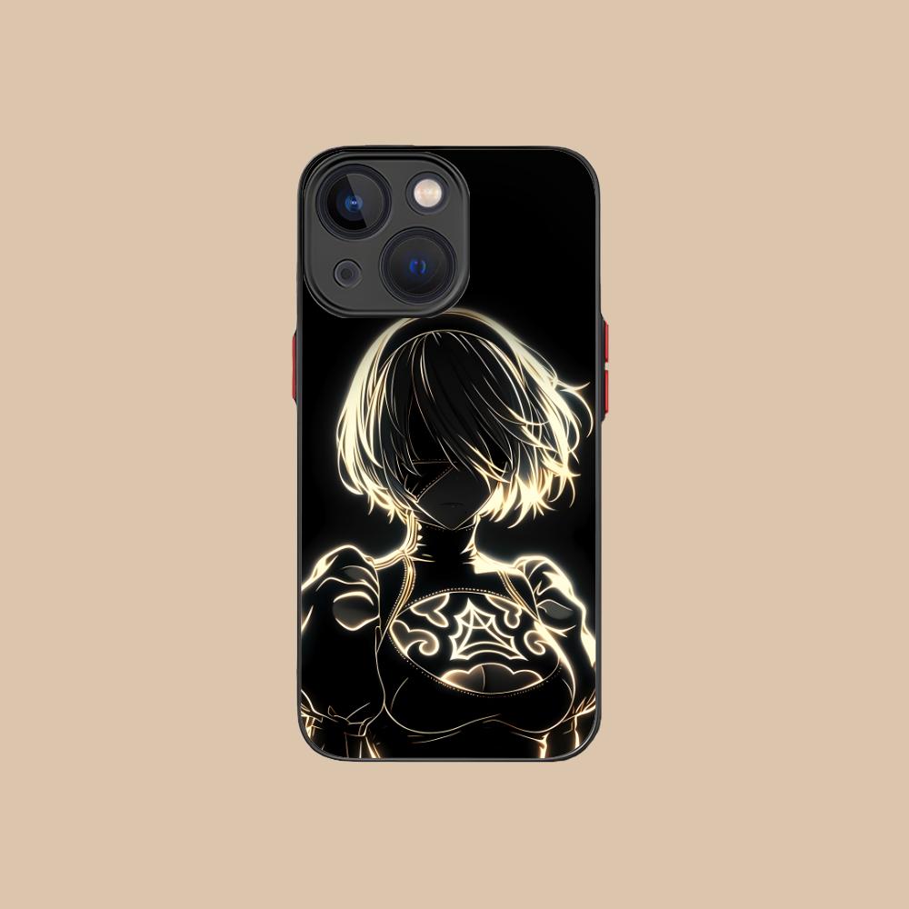 Аниме Nier 2B Силиконовый чехол для мобильного телефона для iPhone 17 16 15 14 13 12 11 X XR XS Air Pro Max Plus Mini Цветной чехол