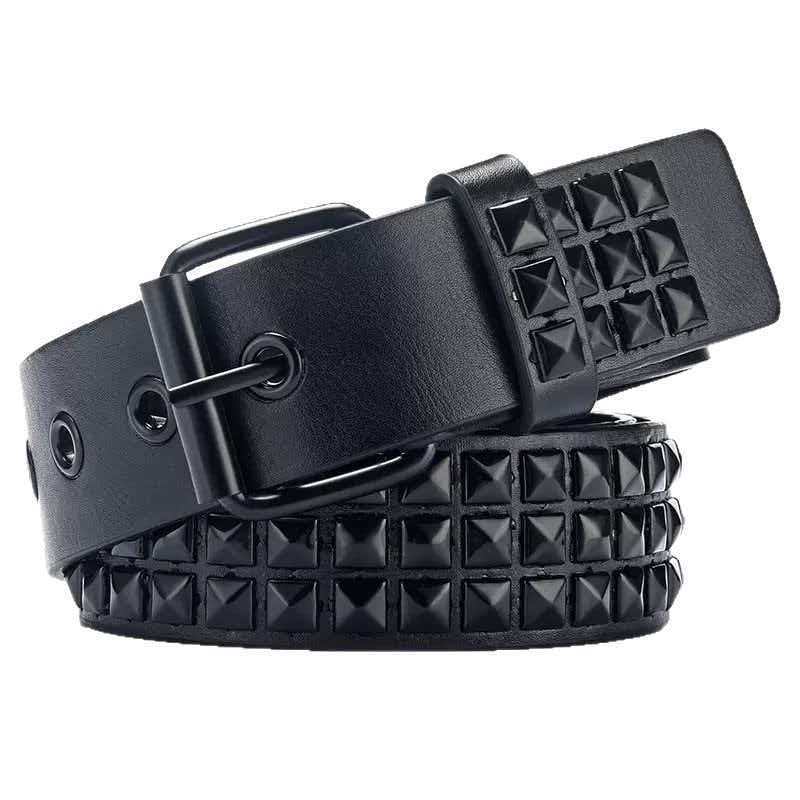 Европейский и американский квадратный заклепочный ремень с бусинами Punk Hardware Джинсовый ремень
