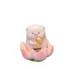Buddha Style Lotus Pig Car Ornaments Resin Capybara Model Figure Good Luck Lotus Ornament  Table