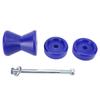 90mm Boat Trailer Bow Roller Shock Absorbing Wearproof Impact Protection PVC Bow Stop Bell Roller Blue