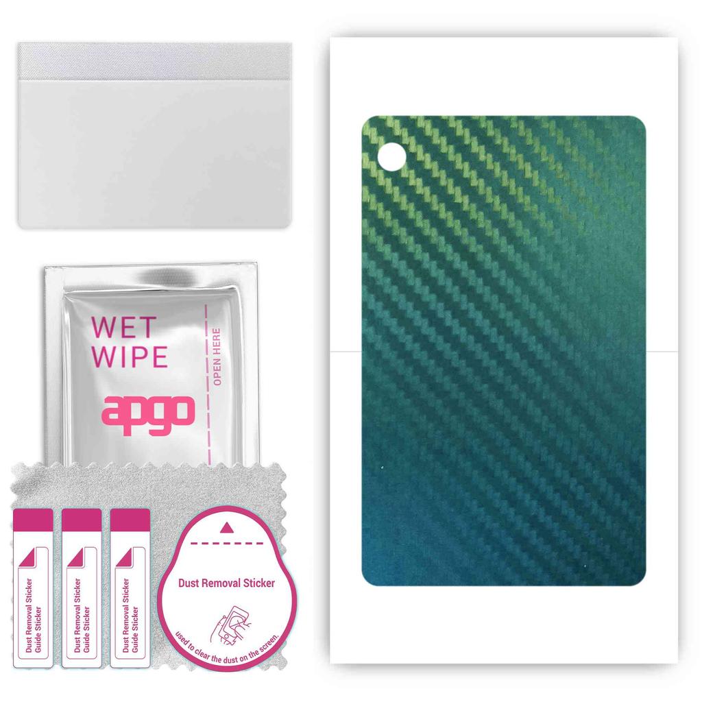 apgo Protective Skin Sticker for the back compatible with Huawei MatePad T8, Wrap Film, Foil, Vinyl - Pattern Carbon Chameleon CAKA1