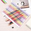 Color Rainbow Color Cosmetic Stationery Nylon Cosmetic Storage Grid Zipper Pencil Case Mesh Pen Bag