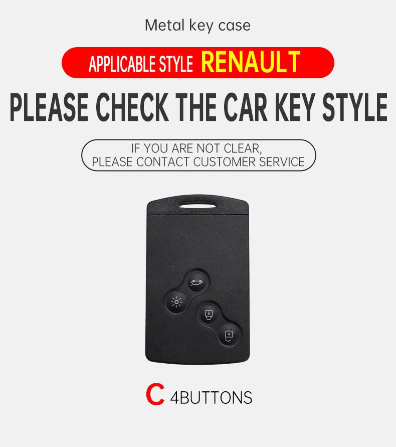 Декоративные накладки Чехол для ключа автомобиля Для Renault Duster Captur Clio Logan Megane 1 2 3 Koleos Scenic Renault GT Сплав цинка Keyc