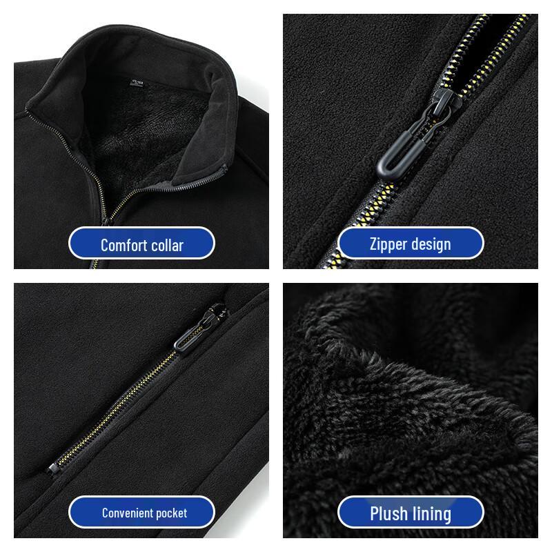 Jeanswest Men's Fleece Lined Stand Collar Jacket