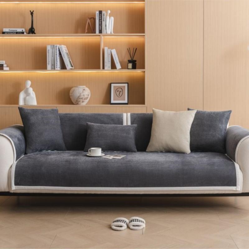 Autumn Winter Home Non-slip Living Room Sofa Cushion Couch Sofa Covers Mat Chenille Slipcover Corn Corduroy Funda Sofa Mats