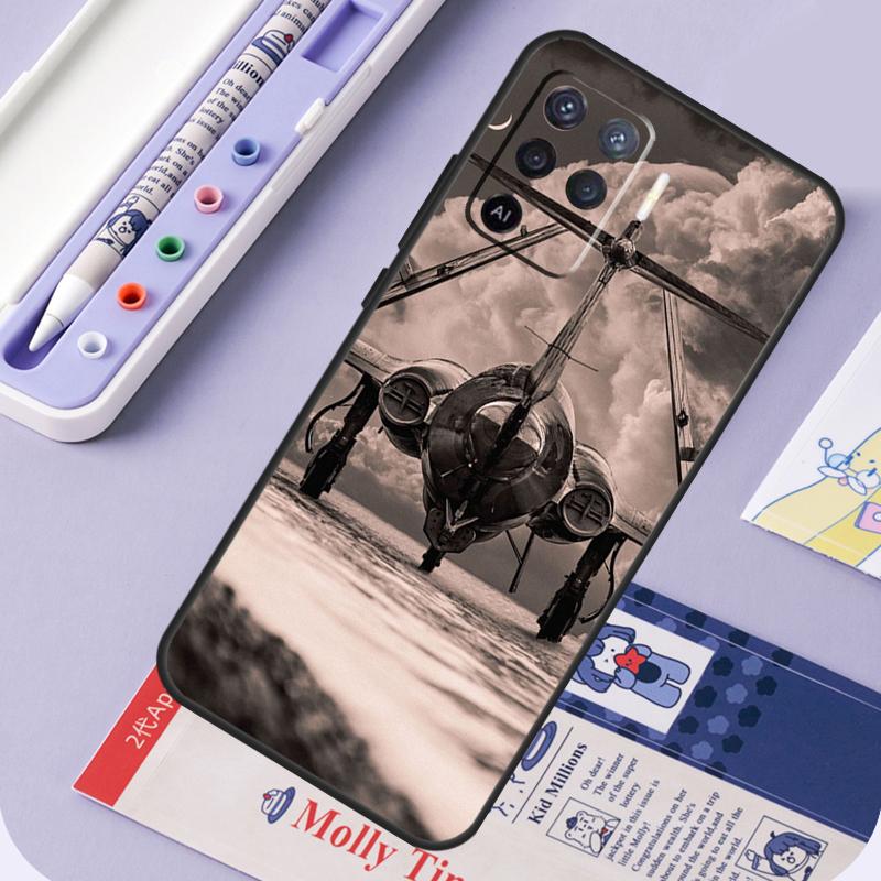 Чехол для телефона Oppo A17 A18 A94 A74 A54 A15 A38 A58 A78 A98 A40 A60 A80 A16 A76 A96 A57 A77 A5 Pro с рисунком самолета