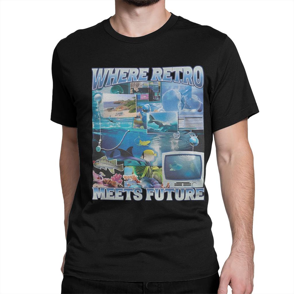 Frutiger Aero Where Retro Meet Future Old Men Women T Shirts School Computer 2000s Tees T-Shirt Pure Cotton 4XL 5XL 6XL Clothing