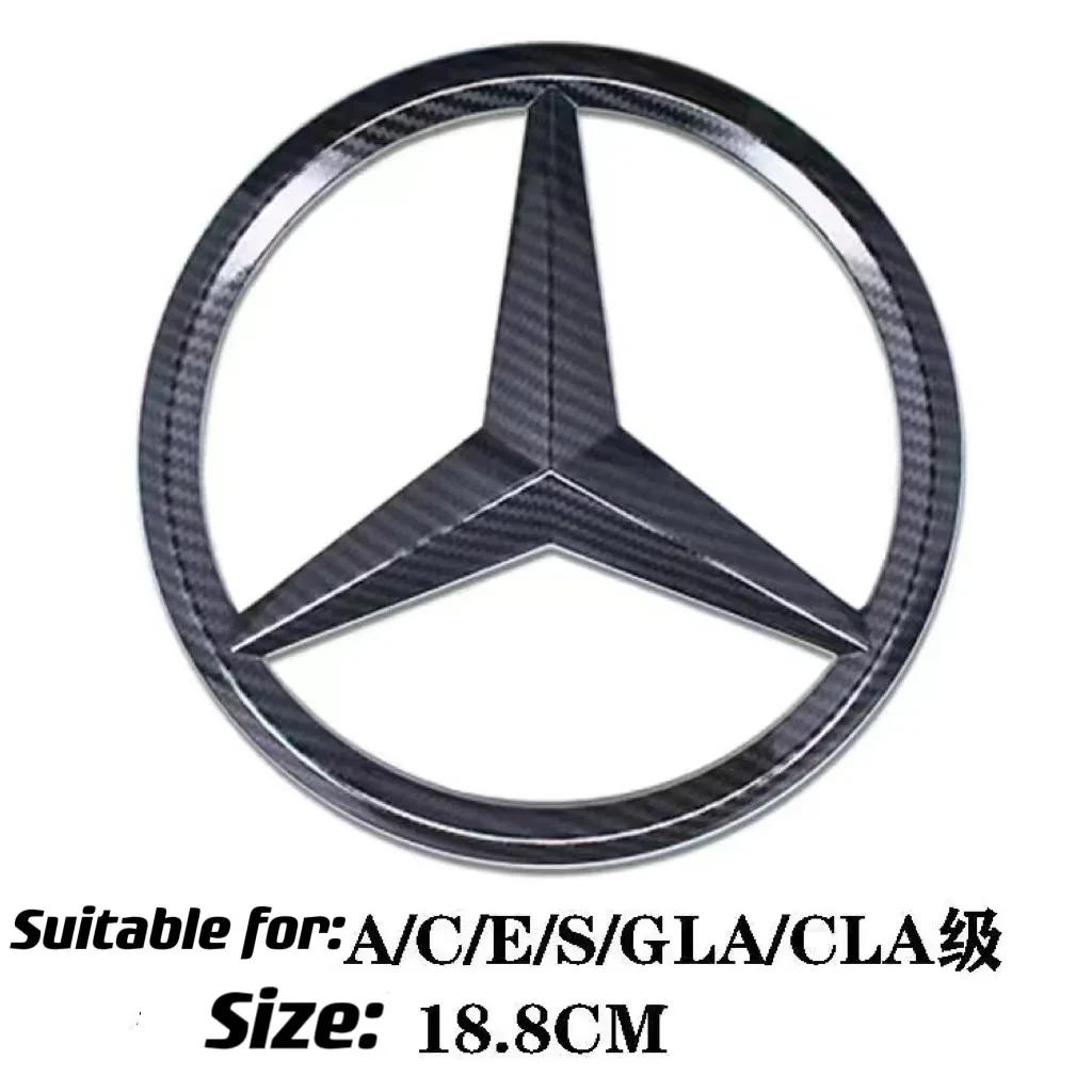 1Pcs ABS Car Front Grille Badge for Mercedes Benz W204 W205 W210 W211 W212 W213 C E Class GLA GLK ML GLC GLE Decal Cover Emblem AT1