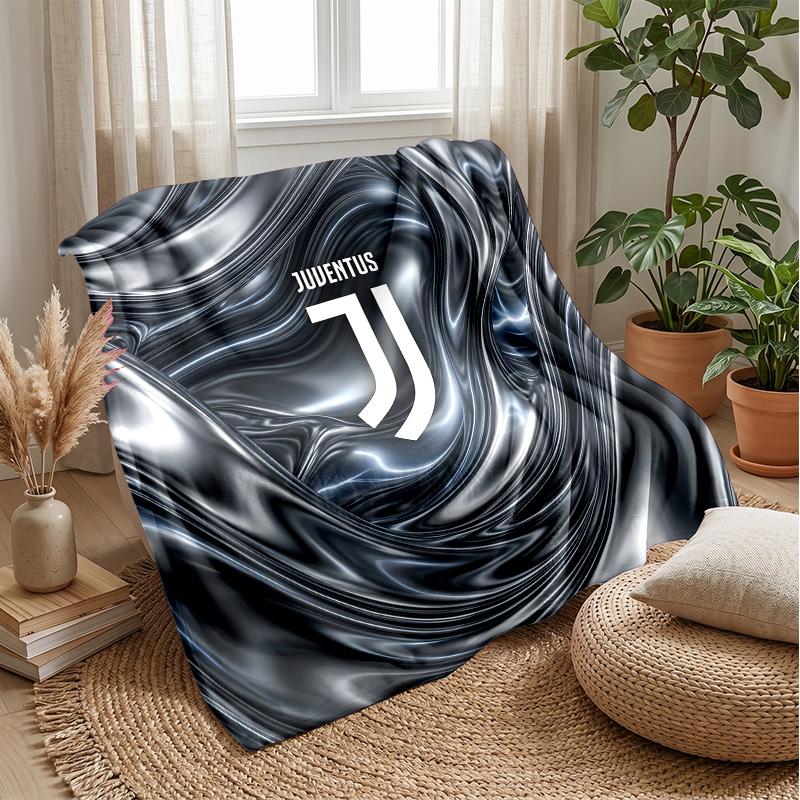 Juventus FC Theme blanket Soft Flannel Blanket Plush Throw Blanket Cozy Sofa Bed Blanket for Home Decor