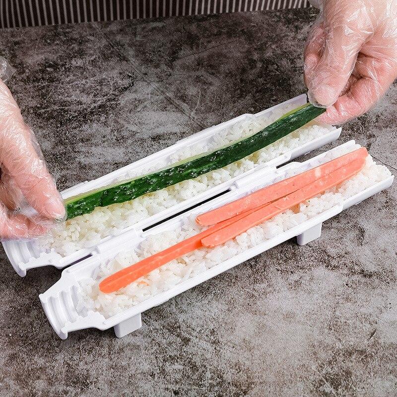 DIY Cylinder Sushi Making Machine Quick Sushi Japanese Rolled Rice Meat Mold Rice Ball Mold Kitchen Sushi Mold Kitchen Tools