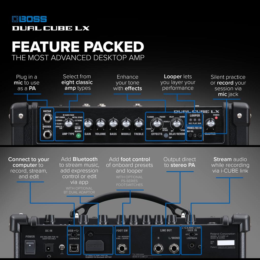CUBE LX LX Гитарный усилитель Гитарный усилитель BOSS Максимальная выходная мощность 10 Вт BOSS/DUAL D-CUBE