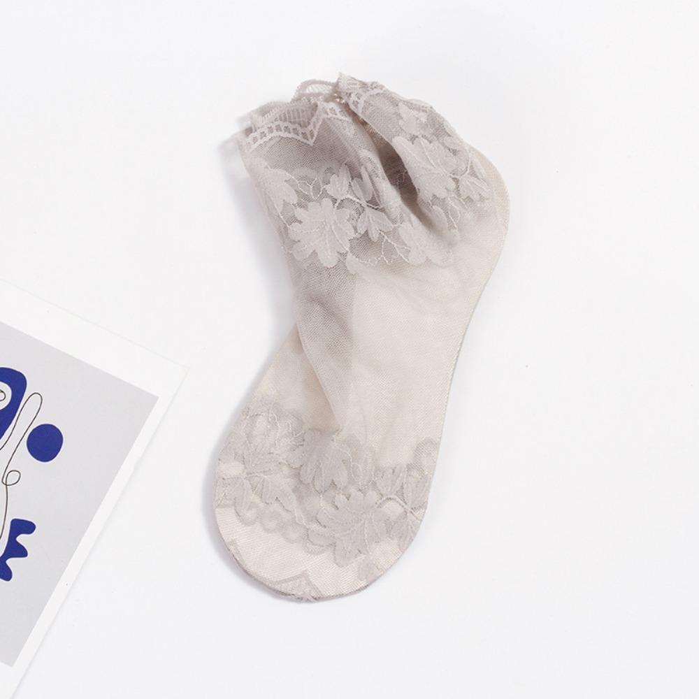 Нескользящие кружевные носки, дышащие хлопковые чулочные изделия, горячая распродажа, носки-лодочки, женские