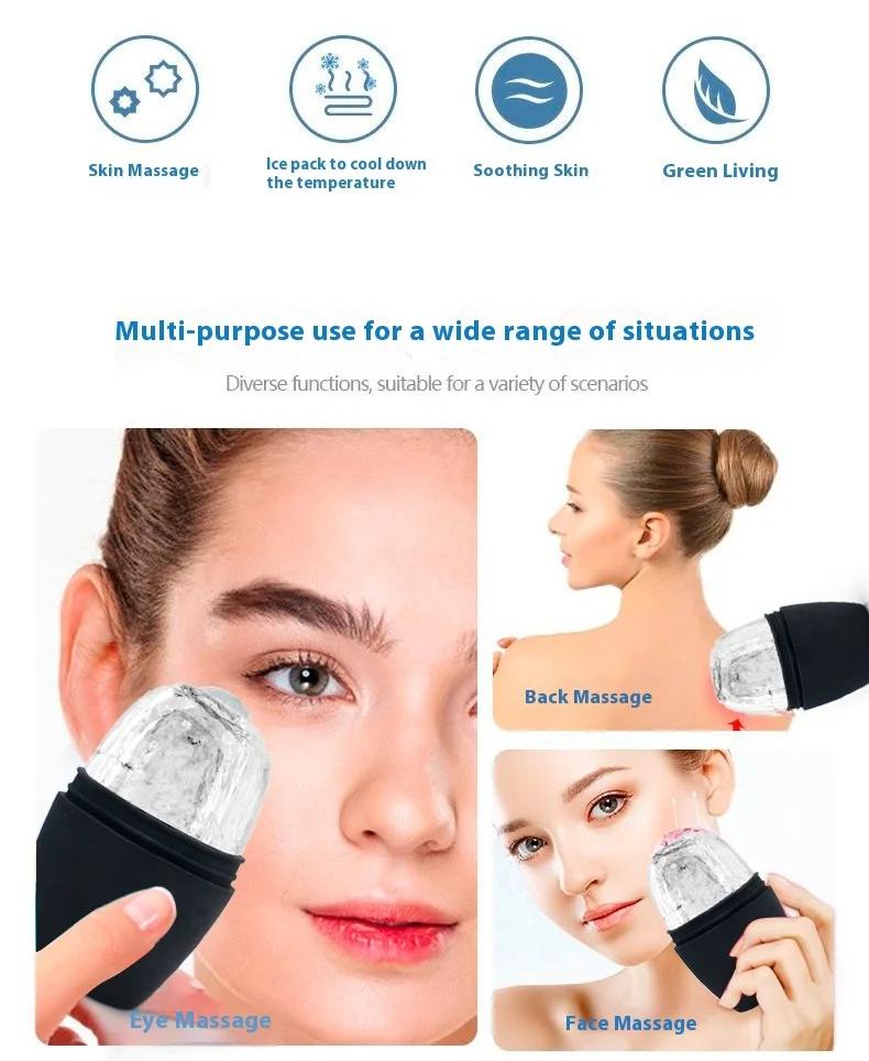 Силиконовый ролик для льда для лица, инструменты для контурной пластики лица, формочки для кубиков льда, ледяные шары, массажер для глаз и тела, косметический инструмент для ухода за кожей