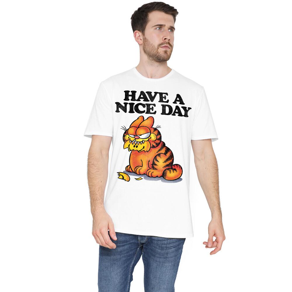 Футболка Garfield Nice Day S-2XL, Белая унисекс футболка