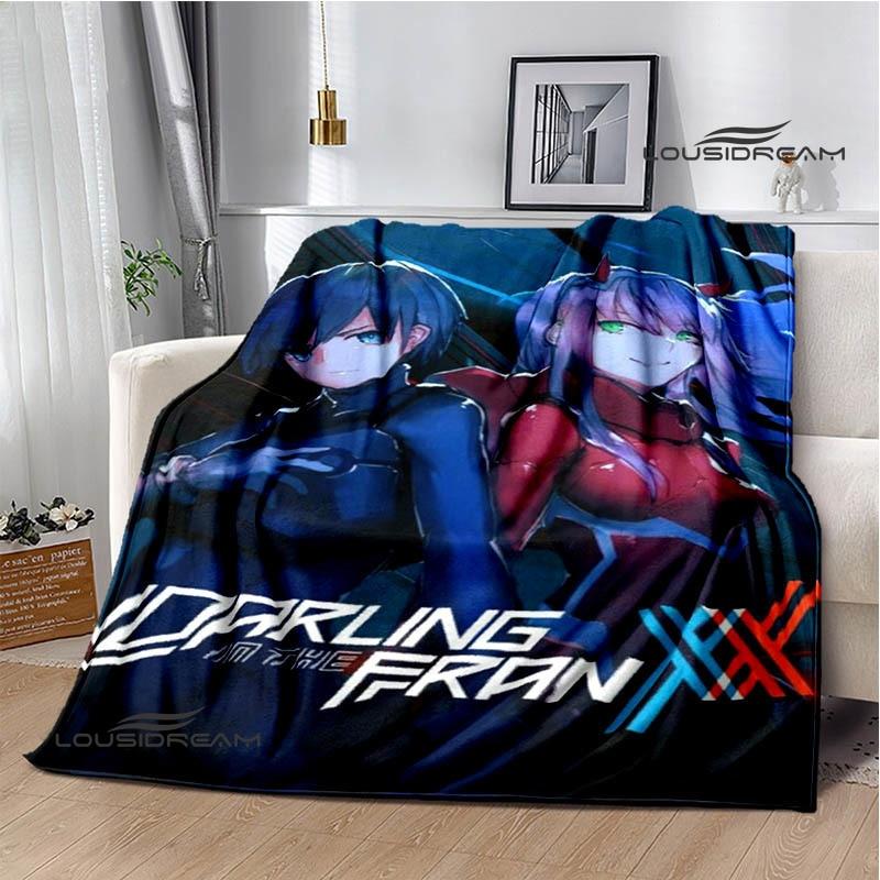 Одеяло «ДАРЛИНГ во Франксе» с героями мультфильмов, фланелевое теплое одеяло, мягкое и удобное одеяло, одеяло для пикника, подкладка для кровати, подарок на день рождения