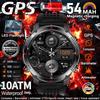 Новые Военные уличные BT-вызов Умные часы Встроенный GPS Компас Барометрический высотомер 10ATM Водонепроницаемые Спортивные Умные часы Мужские