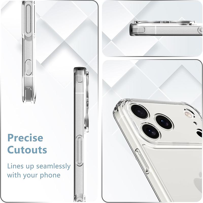 Чехол для iPhone 17 Pro Max Ударопрочный Жесткий PC Прозрачный Чехол Прозрачная Крышка для iPhone 17Pro 17 Air Телефон Защитный Чехол Оболочка