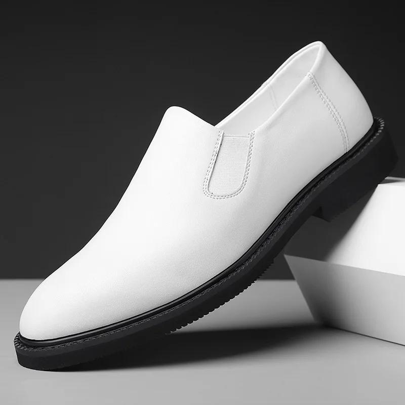 Модные дизайнерские новые мужские туфли на платформе с открытой подошвой, модные кожаные туфли на мягкой подошве, повседневные мужские туфли из коровьей кожи для мужчин