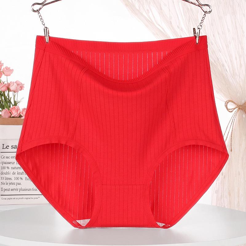 Xl-6XL Middle Aged and Elderly Underpants Pure Cotton High Waisted Panties Plus Size Briefs Women's Underwear Breathable Middle-aged Mother Lingerie
