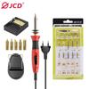 JCD 30W Electric Iron With Switch Temperature Adjustable Carving Pyrography Tool Wood Burning Eming Soldering Pen