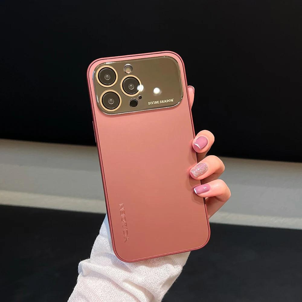Чехол-защита для камеры с большим окном для iPhone 17 Air 16 15 14 13 12 Pro Max, матовый, гальванизированный, противоударный чехол для экрана
