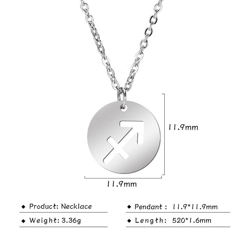 Ожерелья из нержавеющей стали со знаком зодиака, 12 колье-подвески в виде созвездия, Овен, Весы, Лев, колье, подарок на день рождения