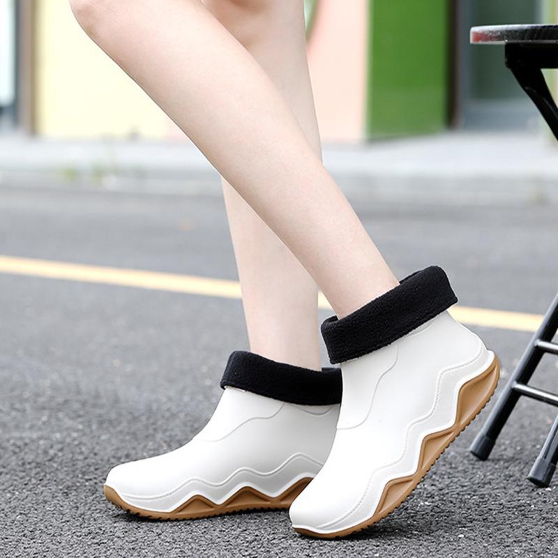 Зима Осень Весна Лето Теплый Мех Дождевая Обувь Мужчины Женщины Противоскользящая Износостойкая Дождевая Вода Забродные Рыбацкие Сапоги