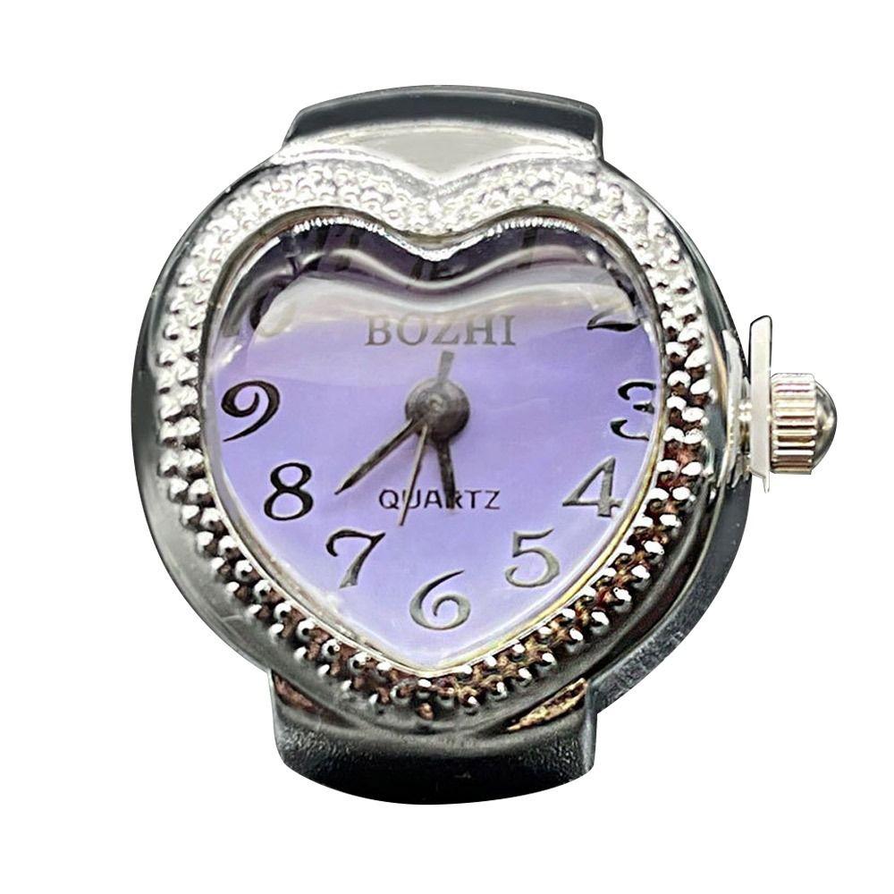 Elastic Stretchy Rings Love Quartz Ring Watch Digital Watch Round Quartz Finger Rings Ring Watch