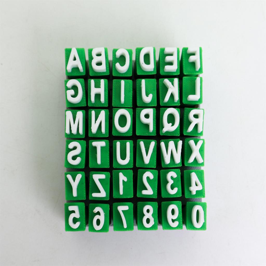 Alphabet Clay Letter Stamp Set Uppercase & Lowercase Letters for DIY Crafting & Scrapbooking