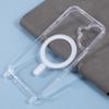 For iPhone 16 Case Compatible with MagSafe TPU+PC 1.5mm Clear Phone Cover with Lanyard Holes