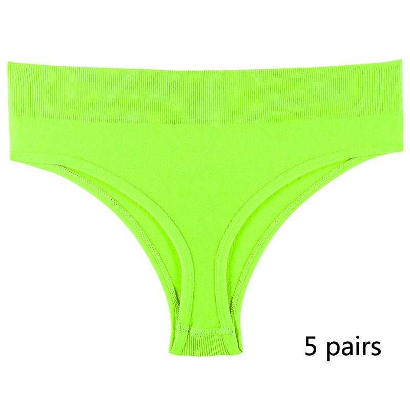 Спортивное нижнее белье для девочек, бесшовные сексуальные невидимые трусики со средней талией для девочек, однотонные удобные спортивные трусики с надписью «T» для женщин