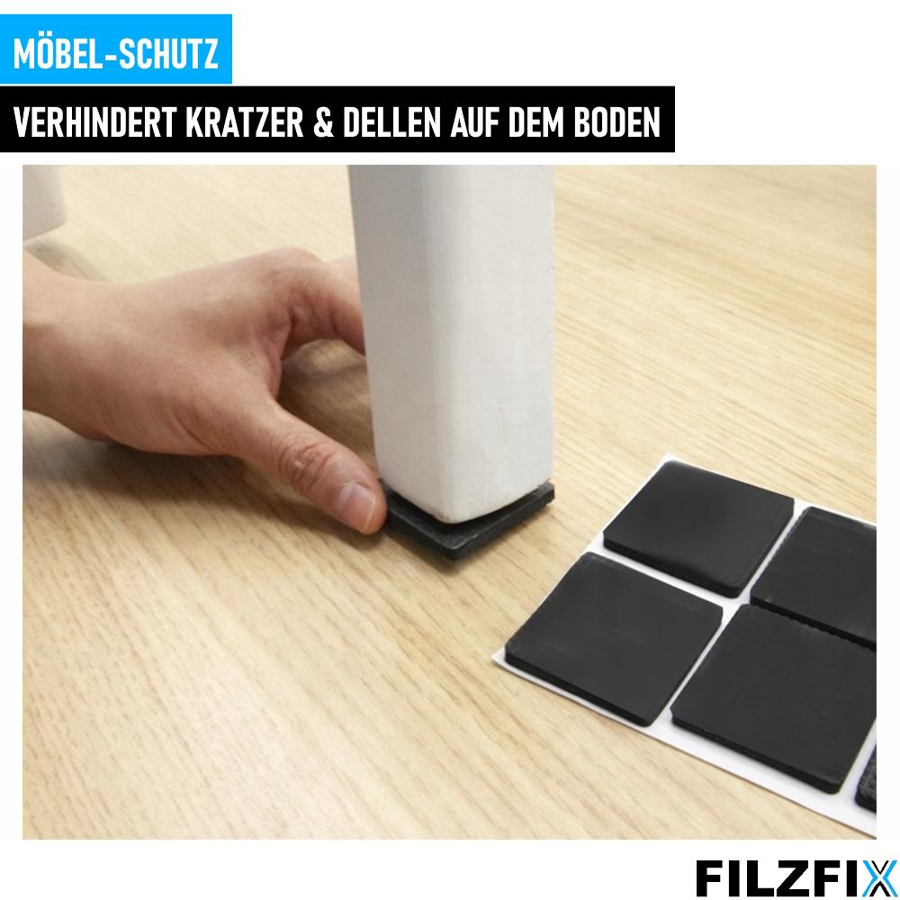 FILZFIX фетровые ползунки черные 133 шт мебельные ползунки ползунки для стульев самоклеящиеся