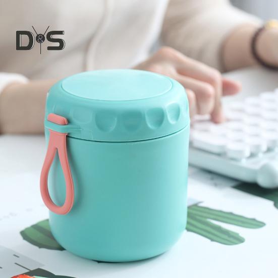Термосахарница для супа для детей 401-500 мл, изолированный пищевой контейнер из нержавеющей стали, герметичный, с широким горлом, вакуумный стакан для обеда с ручкой для горячей и холодной пищи